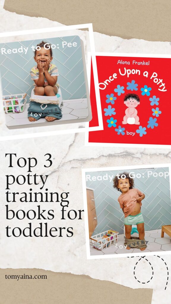 A photot that shows the best potty training books from Amazon. They are perfect for potty training and girls 
